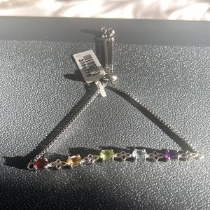 Adjustable gemstone bracelet